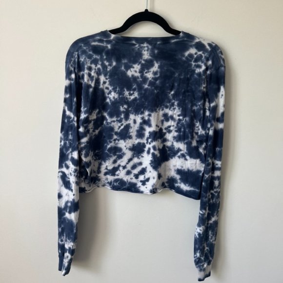 Xavier University Cropped Long Sleeve T-Shirt, Tie Dye, Woman's Small - Picture 2 of 4